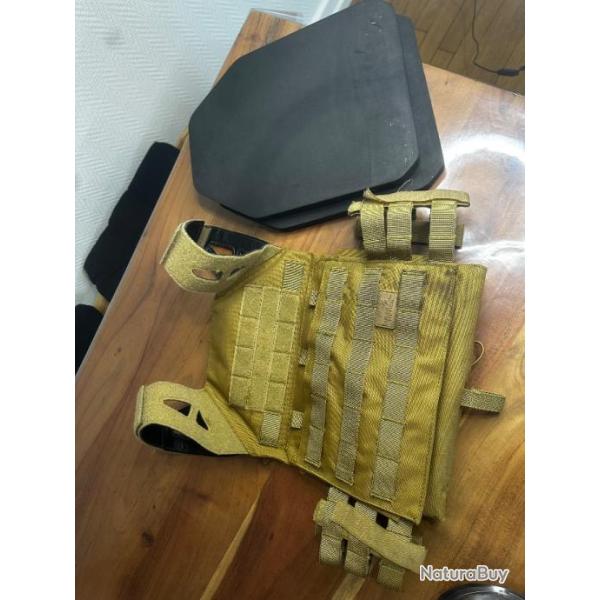Gilet tactique + plaque mousse soft