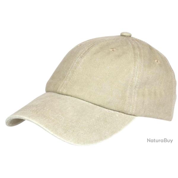 Casquette Baseball Beige en Coton Delave Vintage Fliep Taille unique Beige