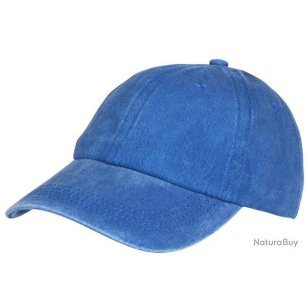 Casquette Baseball Bleue en Coton Delave Vintage Fliep Taille unique Bleu