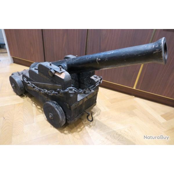 Canon Poudre Noire sur Aff�t Bois R�plique pour Tir ou D�coration