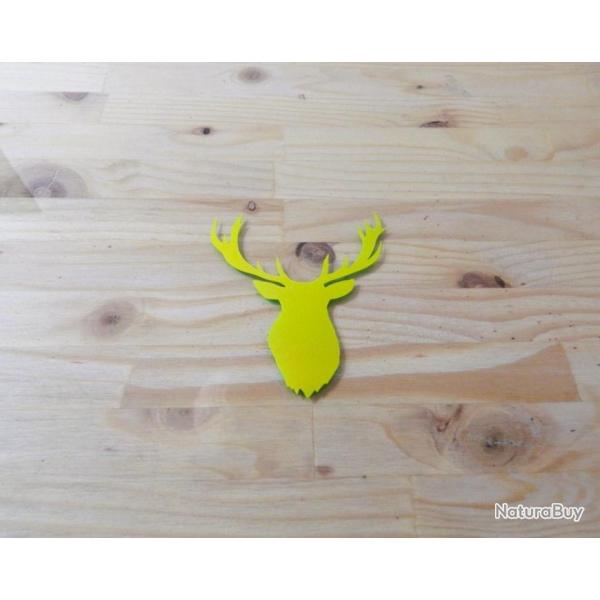 Autocollant - Cerf - Vert/jaune
