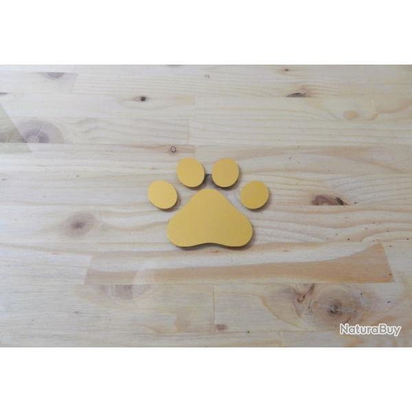 Autocollant - patte de chien - Or