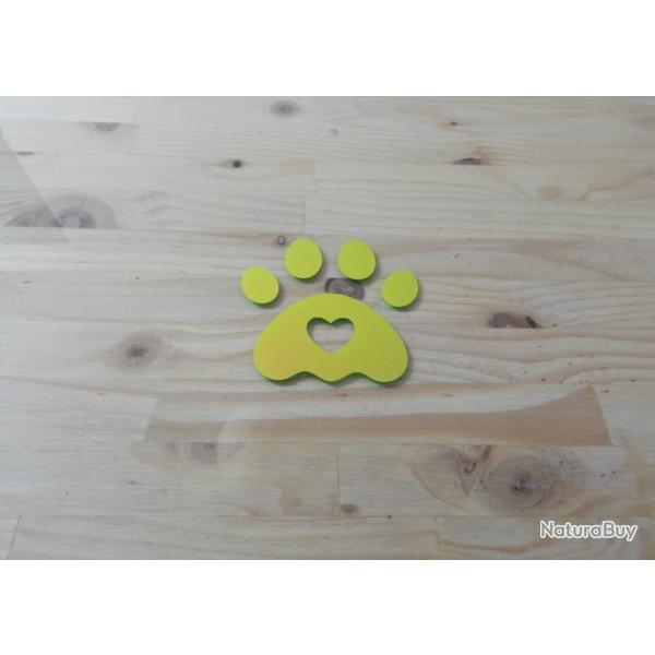 Autocollant - patte de chat - Jaune/Vert