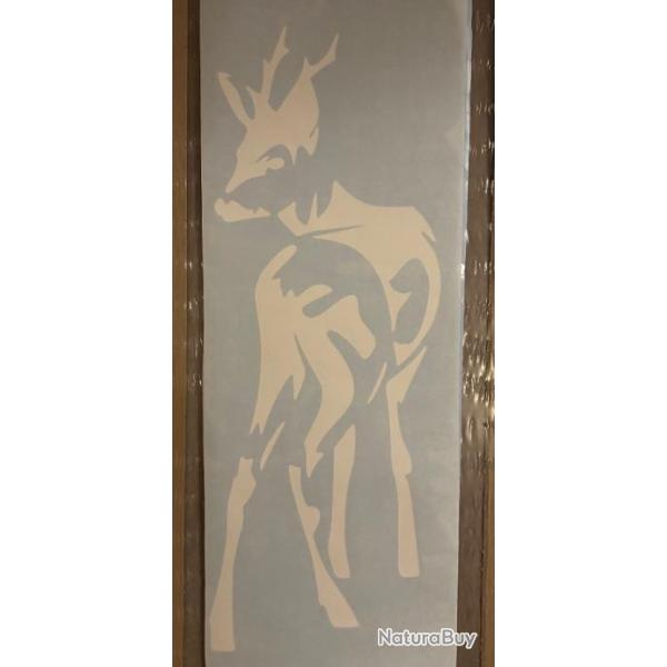 Autocollants brocard 60 cm haut chevreuil sur pattes d�co voiture camping car ou autres 60 de haut