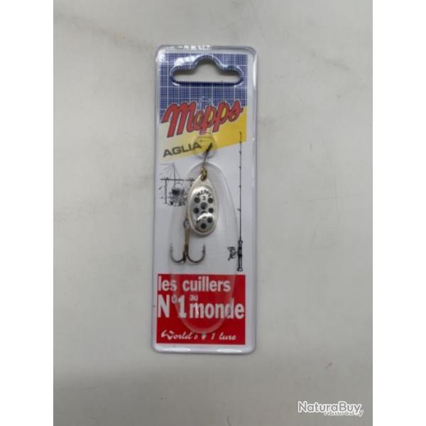 Cuill�re tournante Mepps aglia taille 2 4,5g argent points noirs