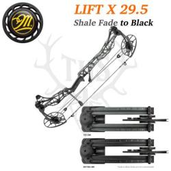 Mathews LIFT X 29.5 - Arc Compound Ultra-L&eacute;ger Puissance & Pr&eacute;cision 348 FPS 60-70# Gaucher Shale Fa