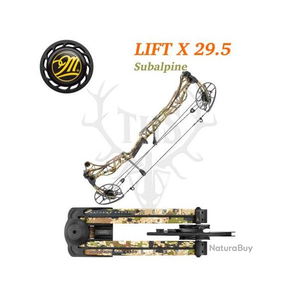 Mathews LIFT X 29.5 - Arc Compound Ultra-L�ger Puissance & Pr�cision 348 FPS 70-80# Gaucher Optifade