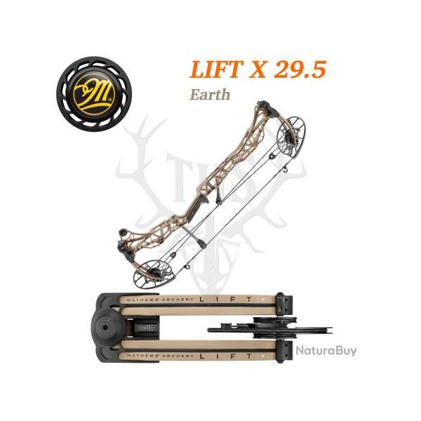 Mathews LIFT X 29.5 - Arc Compound Ultra-L�ger Puissance & Pr�cision 348 FPS Gaucher Earth 65-75#