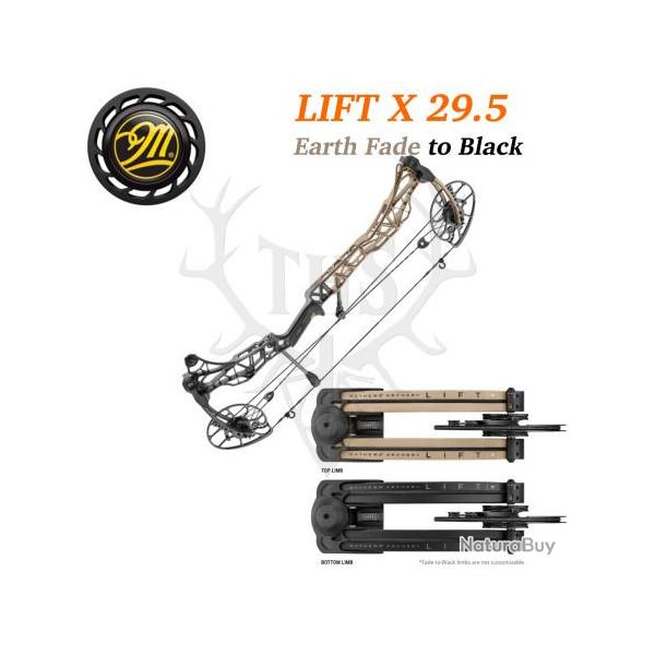 Mathews LIFT X 29.5 - Arc Compound Ultra-L�ger Puissance & Pr�cision 348 FPS Gaucher Earth Fade to B