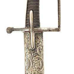 SABRE DE HUSSARD EN LAITON ARGENT&Eacute; DU GENERAL DE ROSSI REGIMENT ROYAL CORSE - FRANCE FIN XVIII&egrave; Coll