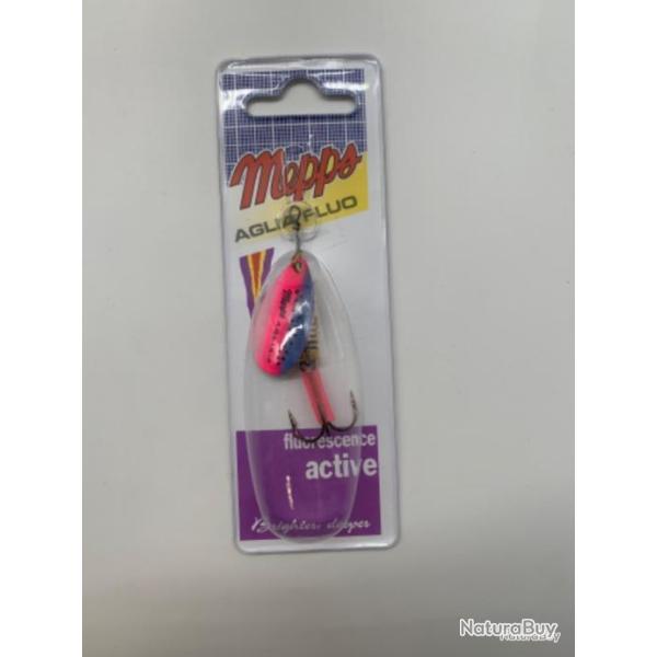 Cuill�re tournante Mepps aglia fluo taille 3 6,5g rose et bleu
