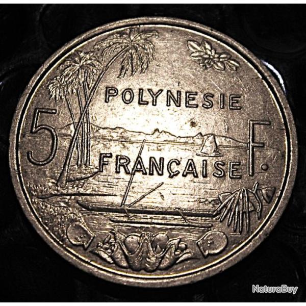 Polynesie piece de 5 francs alu de 1983 superbe