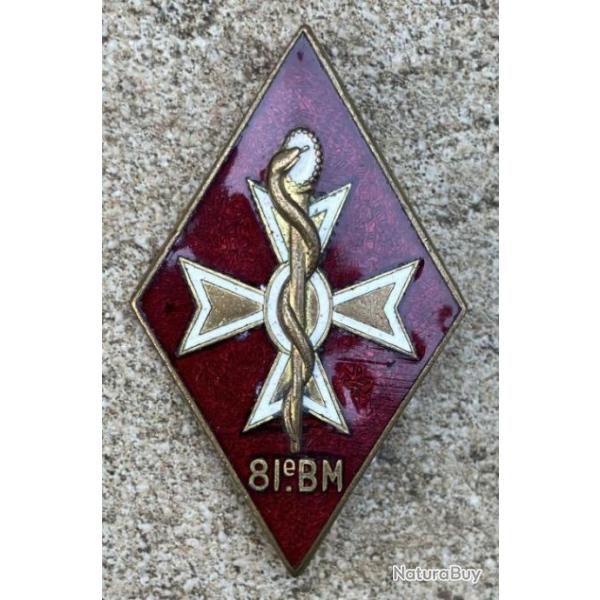 81� Bataillon M�dical, �mail, dos guilloch�, G.889 en biais