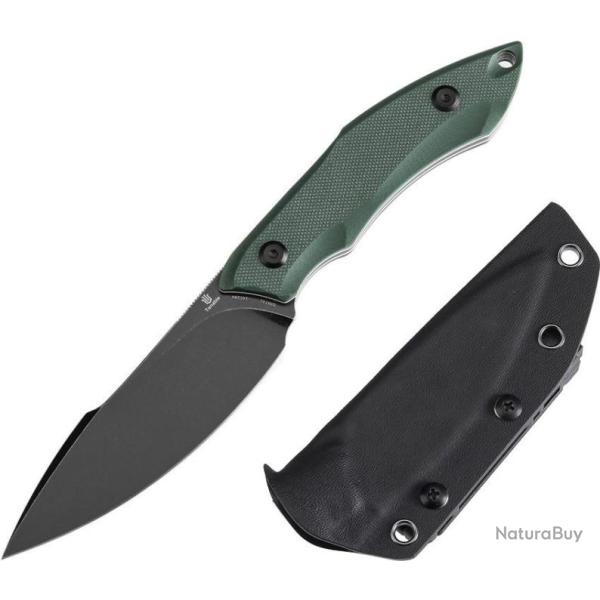 Couteau Tenable Luccio Green Lame Harpon Acier Sandvik 14C28N Manche G-10 Etui Kydex G007A1