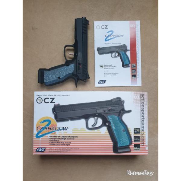 Pistolet r�plique CO2 4.5 mm ASG CZ Shadow 2 Blowback