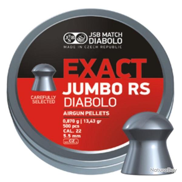 Bo�te de 500 plombs JSB Diabolo Jumbo Exact RS - Cal. 5.52