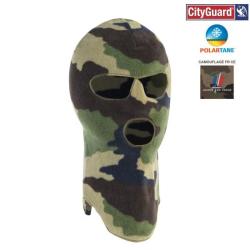 Cagoule Polaire chaude 3 Trous - Camouflage CE arm&eacute;e FR Camouflage Centre Europe