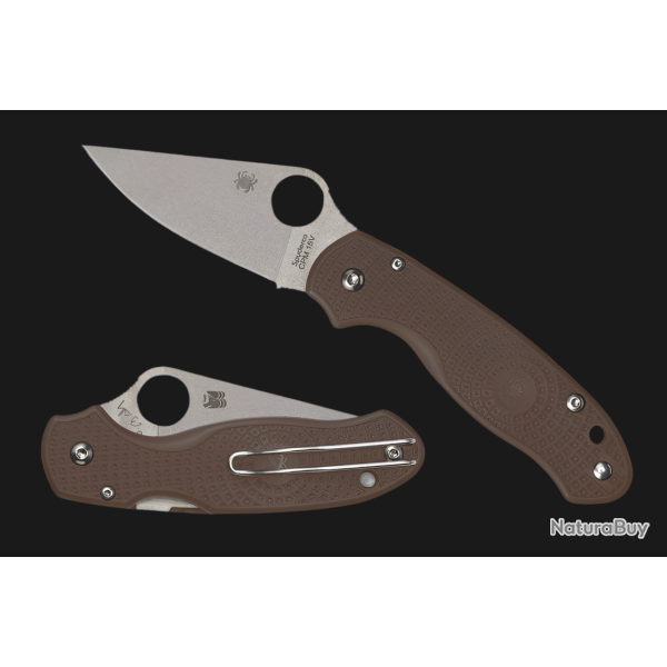 Spyderco Para 3 Sprint Run C223PBN15V - Manche FRN Marron, Lame CPM 15V