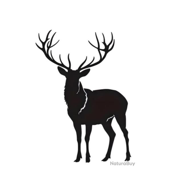 Autocollant, coffre fort d�coration, voiture - Chasse, sanglier, chien arret -  60 cm noir ou blanc