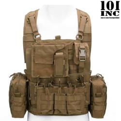 Gilet tactique chest Operator, avec poche, couleur coyote 101 Inc