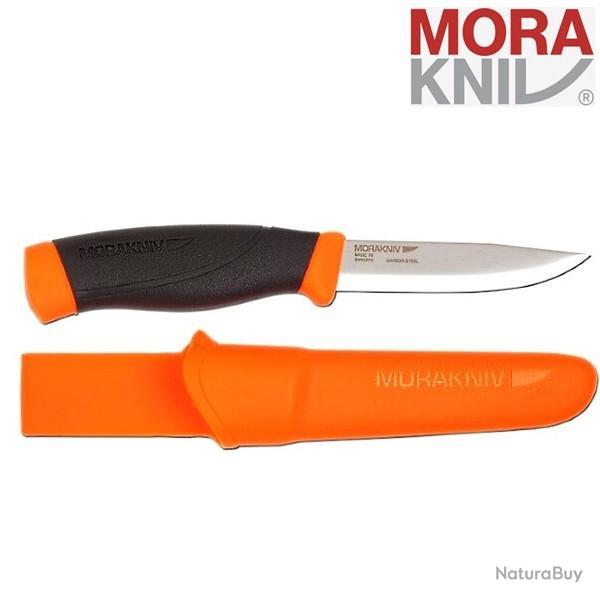 Couteau Morakniv Companion, lame Inox, cl : orange