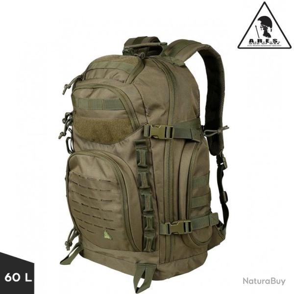 Sac � dos 60l Ares, couleur: Kaki
