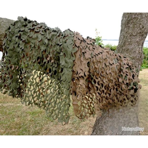Filet de Camouflage Camosystems vendu au m�tre - 1 x 2.20m - Marron/Vert For�t