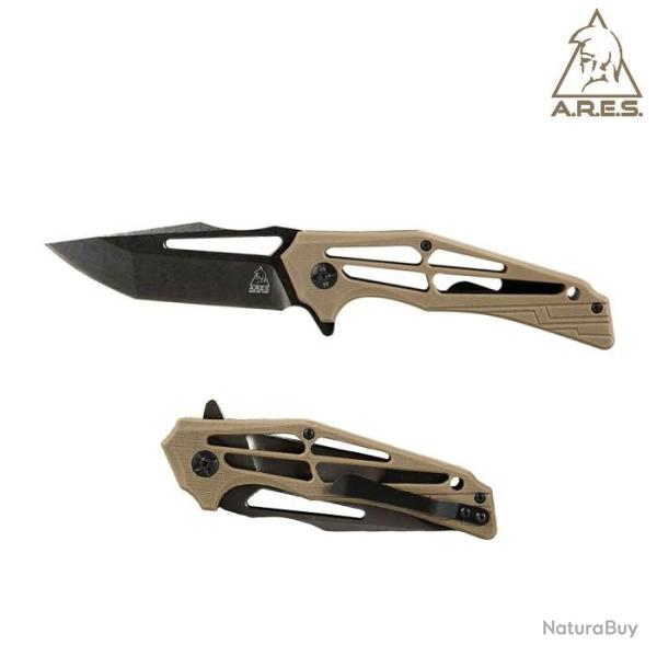 Couteau Pliant Karacal, Ares, couleur sable
