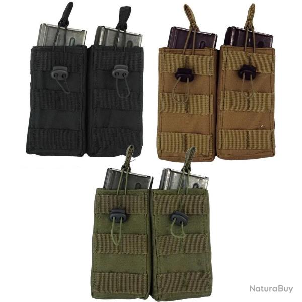 Porte-chargeurs double 5.56 (syst. � �lastique) Noir