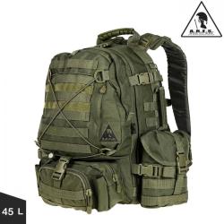 Sac a dos Cougar 45L, Ares, cl : Vert arm&eacute;e (sur-sac pluie inclus)