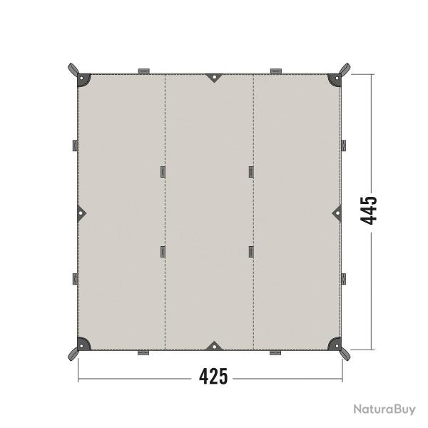 Bache Tatonka Tarp 1TC Toile coton imperm�able 425 x 445 cm - Beige
