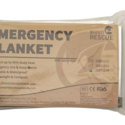 Couverture de Survie Rhino Rescue Vert Arm&eacute;e/Argent
