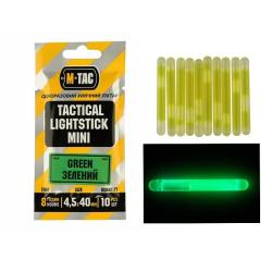 Mini b&acirc;tons lumineux M-Tac 4,5 x 40 mm Vert (10 pi&egrave;ces)