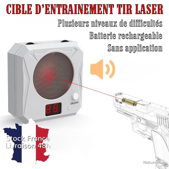 Cible D’entraînement De Tir à Réinitialisation – Argent/Noir – Acier Carbone – Support De Plaque