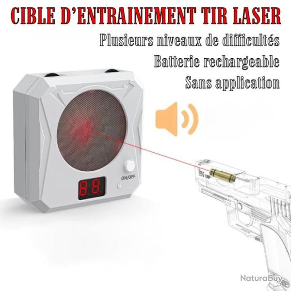 Cible d'entrainement au tir laser avec batterie rechargeable et niveaux de difficult�