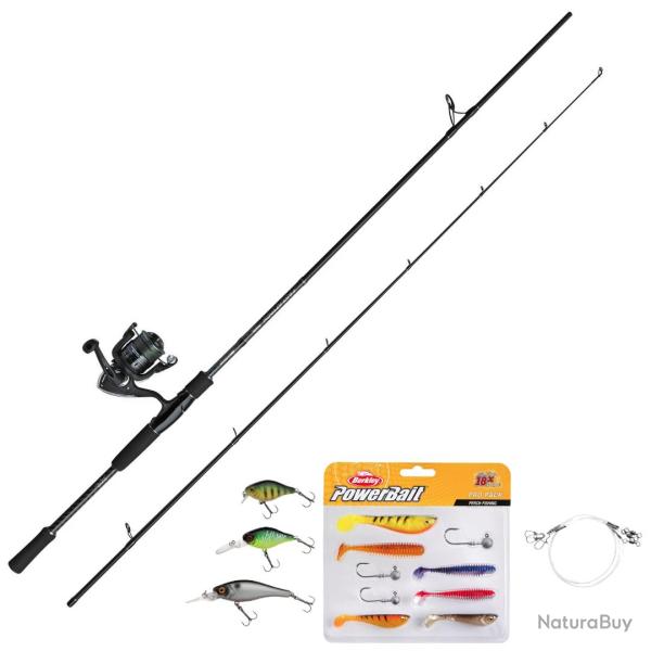 Combo Spinning Abu Garcia Fast Attack Pro 2m10 Perche 5.2:1 5 - 21g 2000 72cm