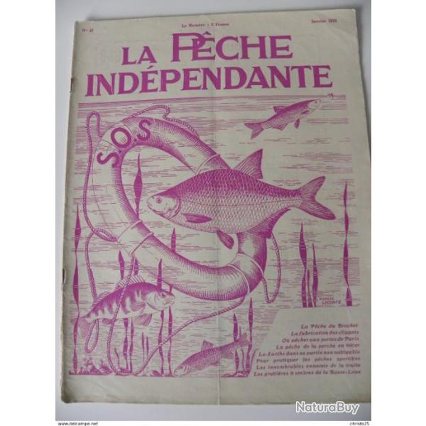 Revue La Peche Independante N�47 Janvier 1933 : La Peche Au Brochet