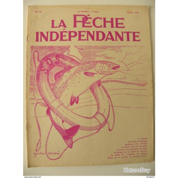La P�che Ind�pendante n�95 Janvier 1937 P�che sur le Doubs