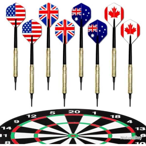 Lot de 12 fl�chettes avec pointe en plastique pour cible �lectronique