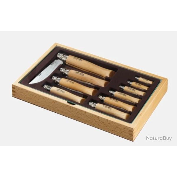 COFFRET OPINEL 10 COUTEAUX INOX N�02-N�12 (020041)