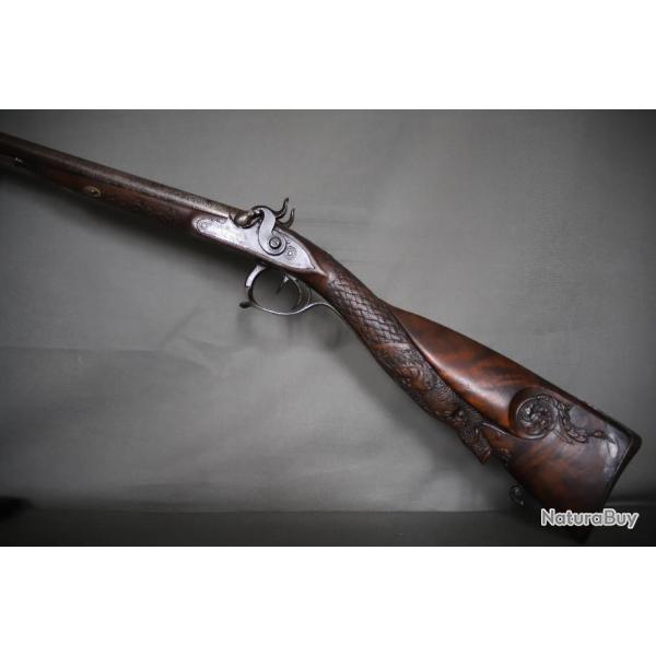 Fusil de chasse canons juxtapos�s � percussion - France, 2�me quart du 19�me si�cle