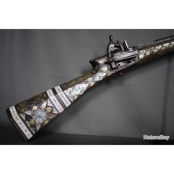 Fusil � silex dit t�fek shishana - Monde Otoman, Turquie ou Balkans, 19�me si�cle