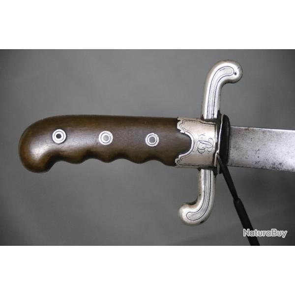 Sabre de vnerie  lame yatagan - fn 18me dbut 19me sicle