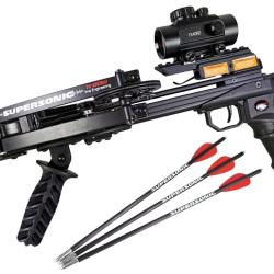 Pack pistolet arbal&egrave;te X-BOW FMA Supersonic &agrave; Cames 120 Lbs / 250 FPS / Pack avec viseur