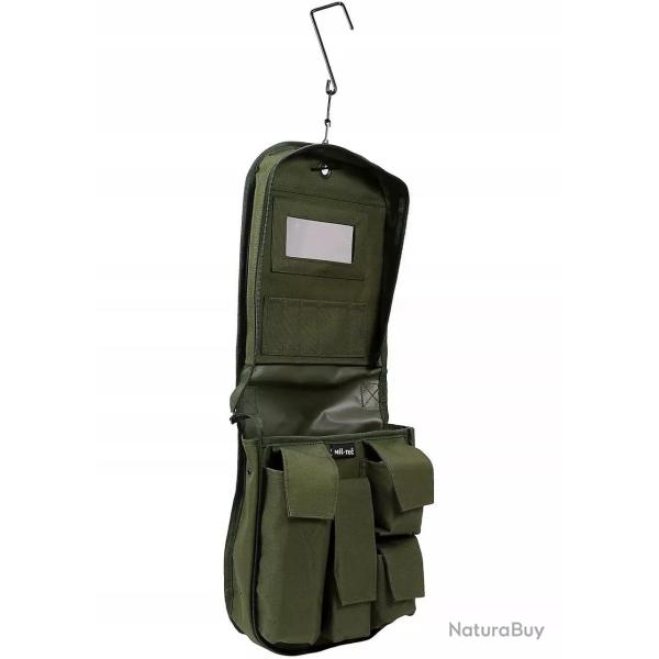 Trousse de Toilette verte avec miroir