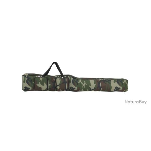 Sac de Canne � P�che 150 cm Rangement Pratique et R�sistant 2 Compartiments Vert Camouflage