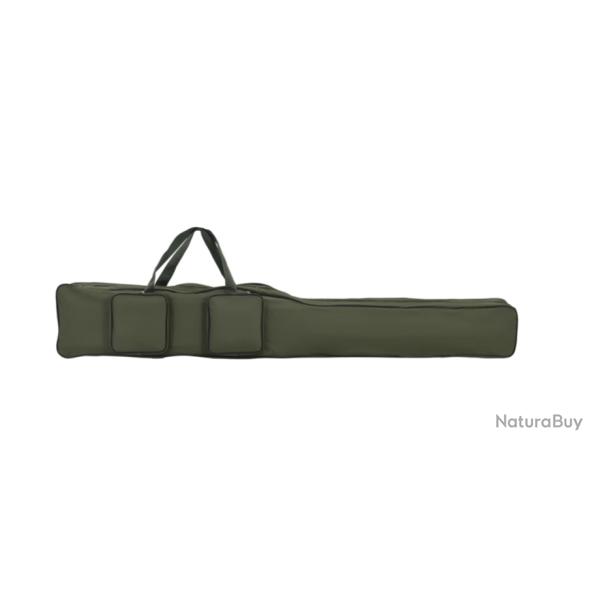 Sac de Canne � P�che 150 cm Rangement Pratique et R�sistant 2 Compartiments Vert