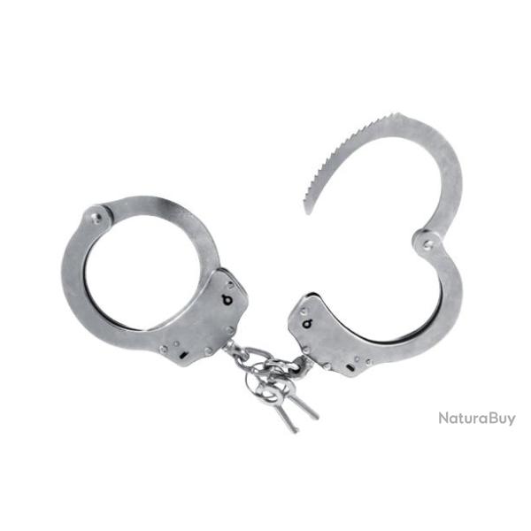MENOTTES DE POIGNETS EN ACIER DOUBLE VERROUILLAGE - NICKEL�ES "UMAREX"