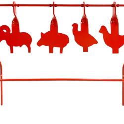 Cible 4 silhouettes animales m&eacute;tal