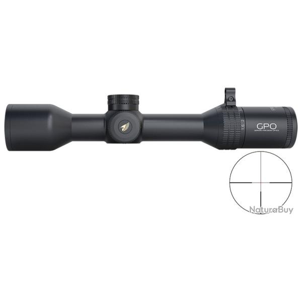Lunette GPO Spectra 1,6-13x44 R�ticule fibre optique G4 IL SFP Mrad